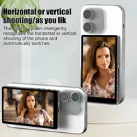 Pantalla selfie magnética móvil Vlog inalámbrica con cámara trasera de teléfono para Selfie Vlog o Compatible con transmisión en vivo.