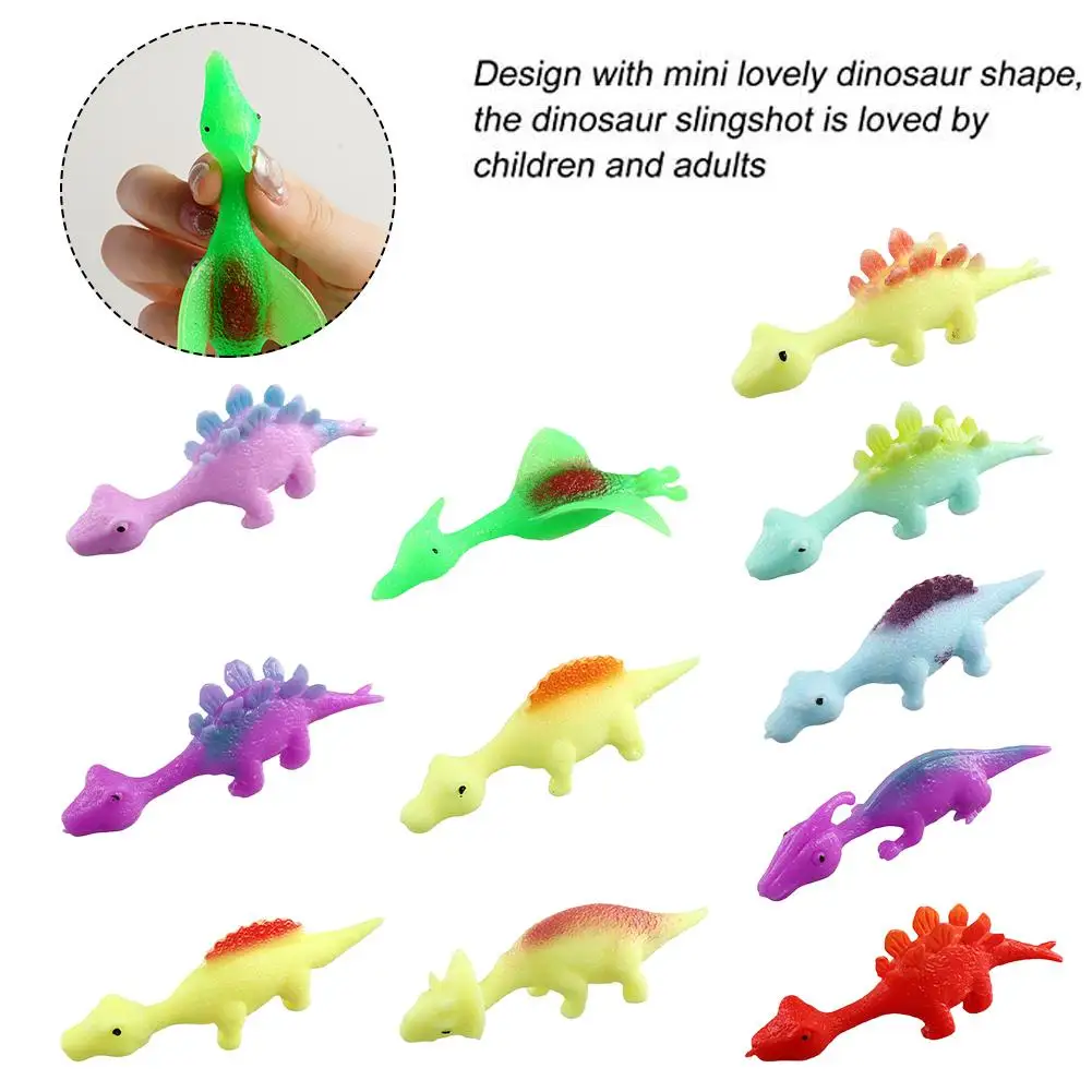 

5-50PCS Catapult Launch Dinosaur Fun Tricky Slingshot Chick Practice Chicken Elastic Flying Finger Bird Sticky Decompression Toy