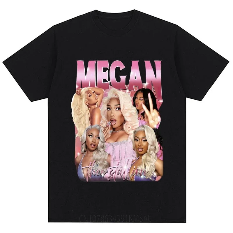 Hip Hop Rapper Megan Thee Stallion T-Shirt Hot Girl Summer Tour Men Women T Shirts Cozy Cotton Oversized T-shirts Streetwear