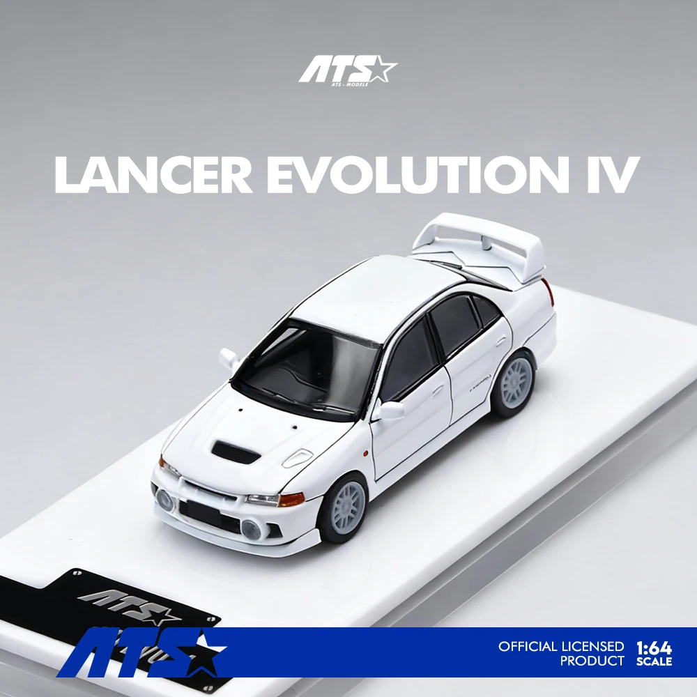 ATS 1:64 EVO4 modèle de voiture en alliage de Simulation de peinture blanche pour passe-temps et affichage * cadeau