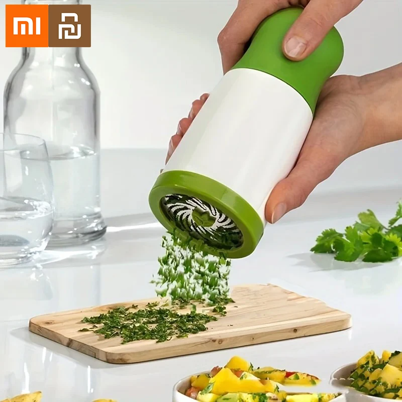 

Xiaomi Manual Herb Grinder Spice Mill Parsley Shredder Vegetable Cutter Coriander Mincer Chili and Cilantro Kitchen Tool Gadget