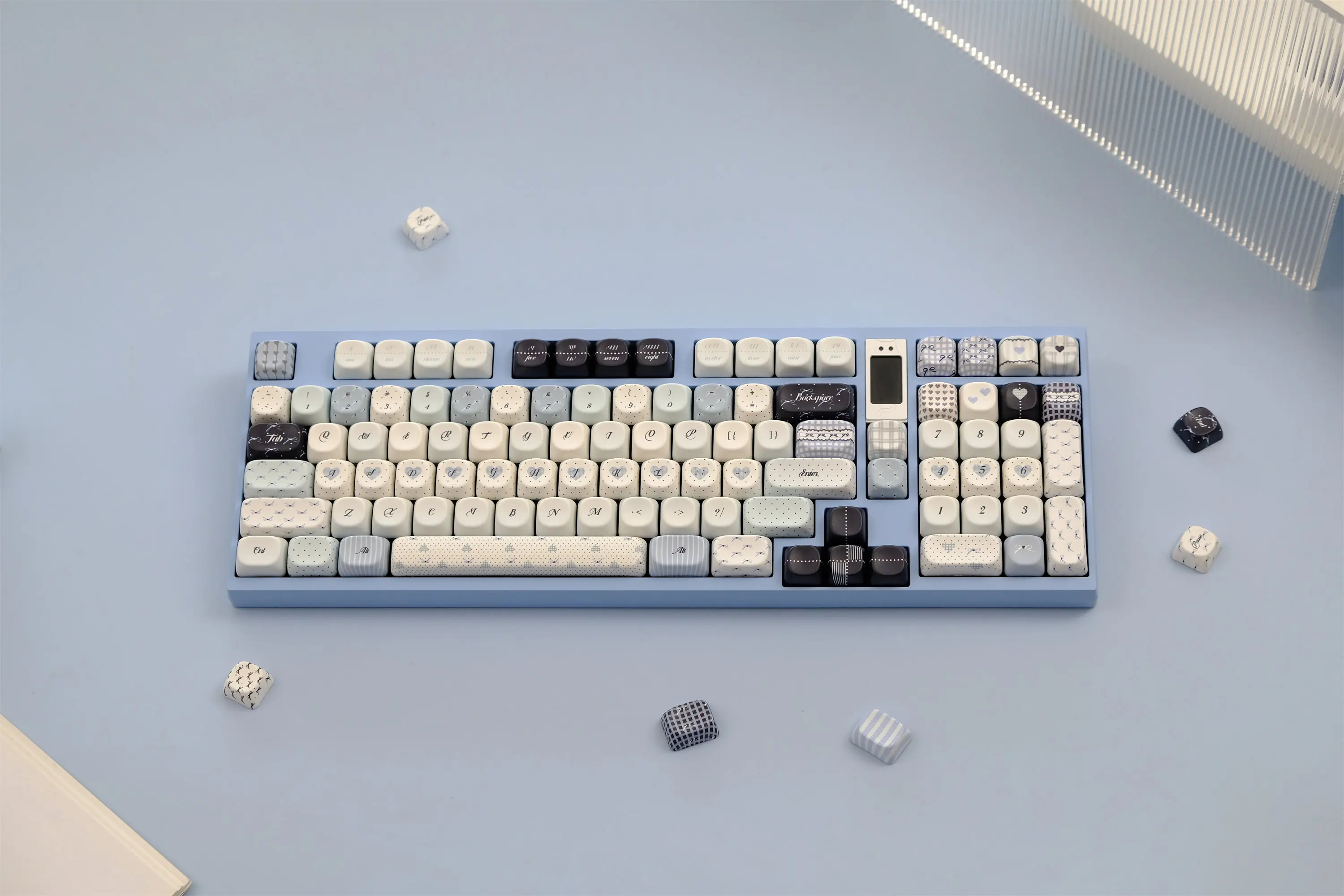 Polka Dots Keycaps 126 Keys PBT Keycap MOA XOA Profile DYE-SUB Wooting Personalized For CHERRY MX Switch Mechanical Keyboard