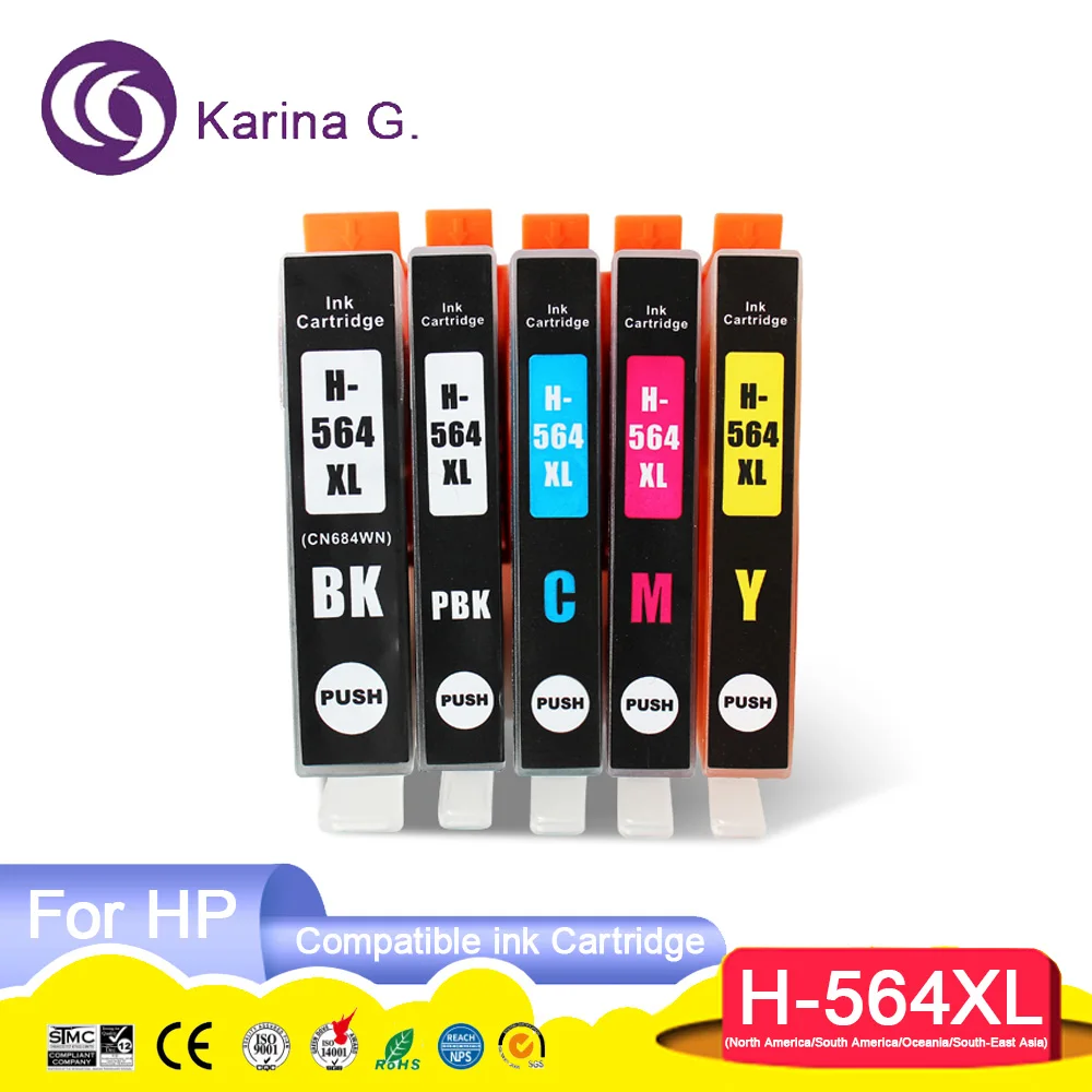

564 XL 564XL Премиум-совместимый картридж InkJet для HP564 для HP564XL для принтера HP Photosmart D5445 D5460 C510a B210b