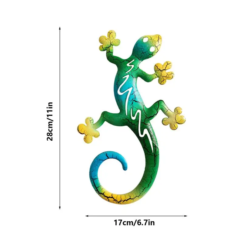 Lotzard-金属製の壁の装飾,鉄,中空のlizardgecko,家の装飾をぶら下げ,カラフルな工芸品
