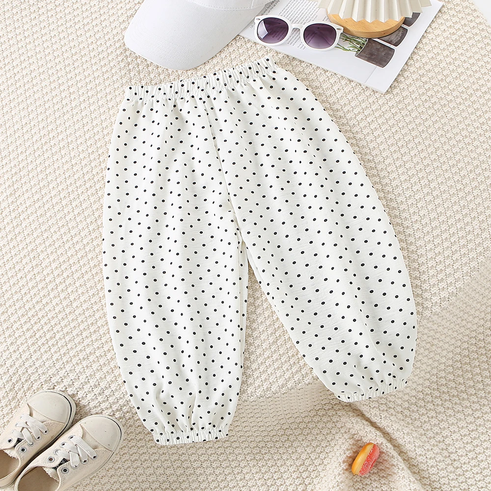 Summer Thin Breathable Prevent Mosquito Long Pants Girls Full Printing Versatile Pants Outer Wear Kids Boys Baby Pants