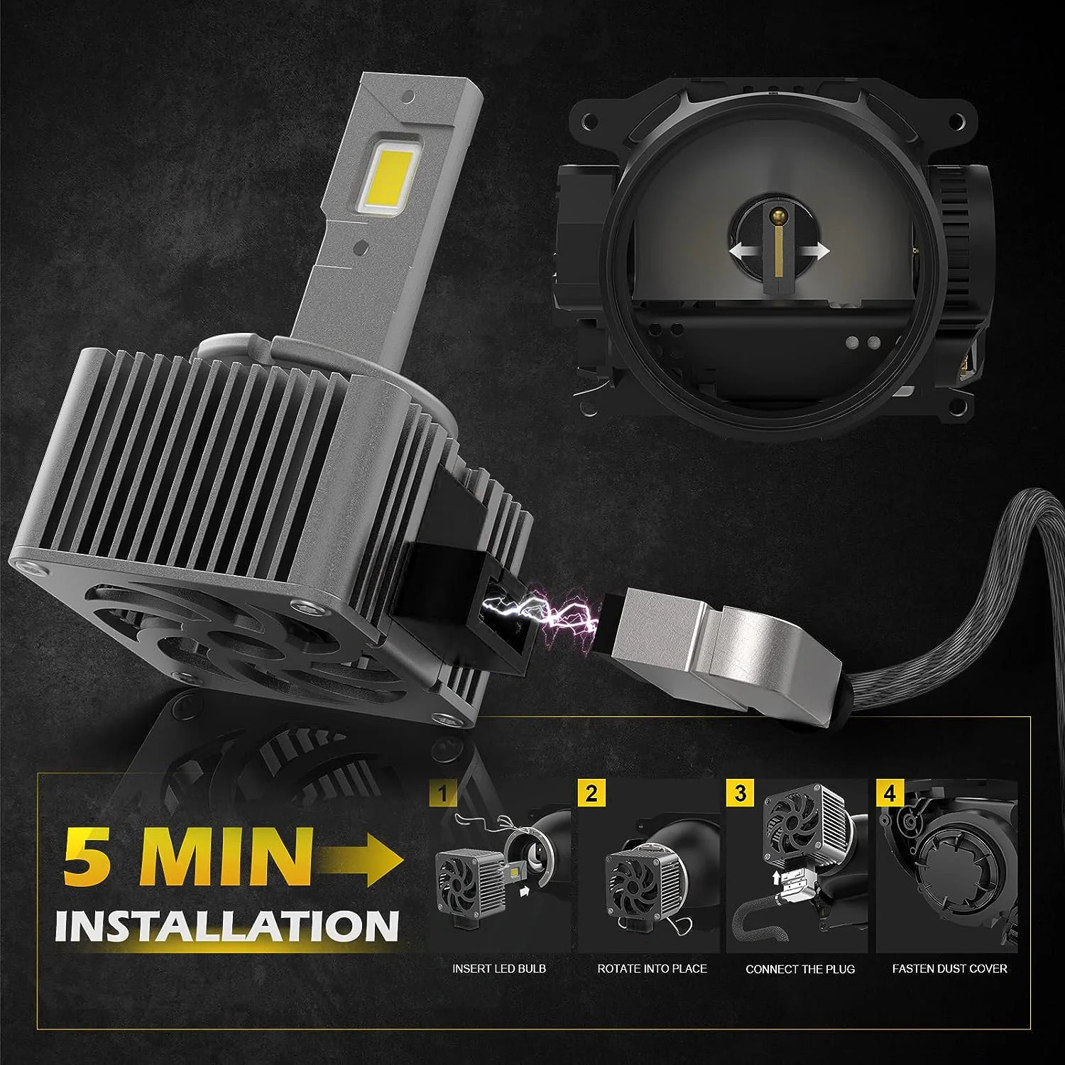D1S D3S LED Headlights HID Canbus D4S D2S D8S Auto Bulbs 1:1 To Turbo Auto Bulb Car Lamp Xenon For BMW Benz Audi VW Plug&Play