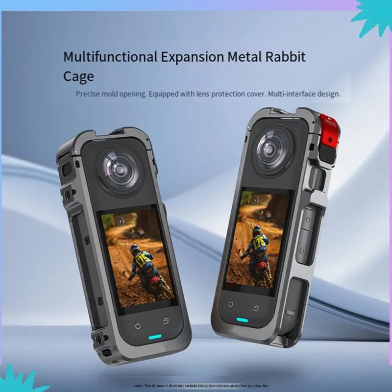 ABZW สําหรับ Insta360 X5 กรอบโลหะกีฬากล้องวงเล็บคลิปสําหรับถ่ายภาพแนวนอนอุปกรณ์เสริม