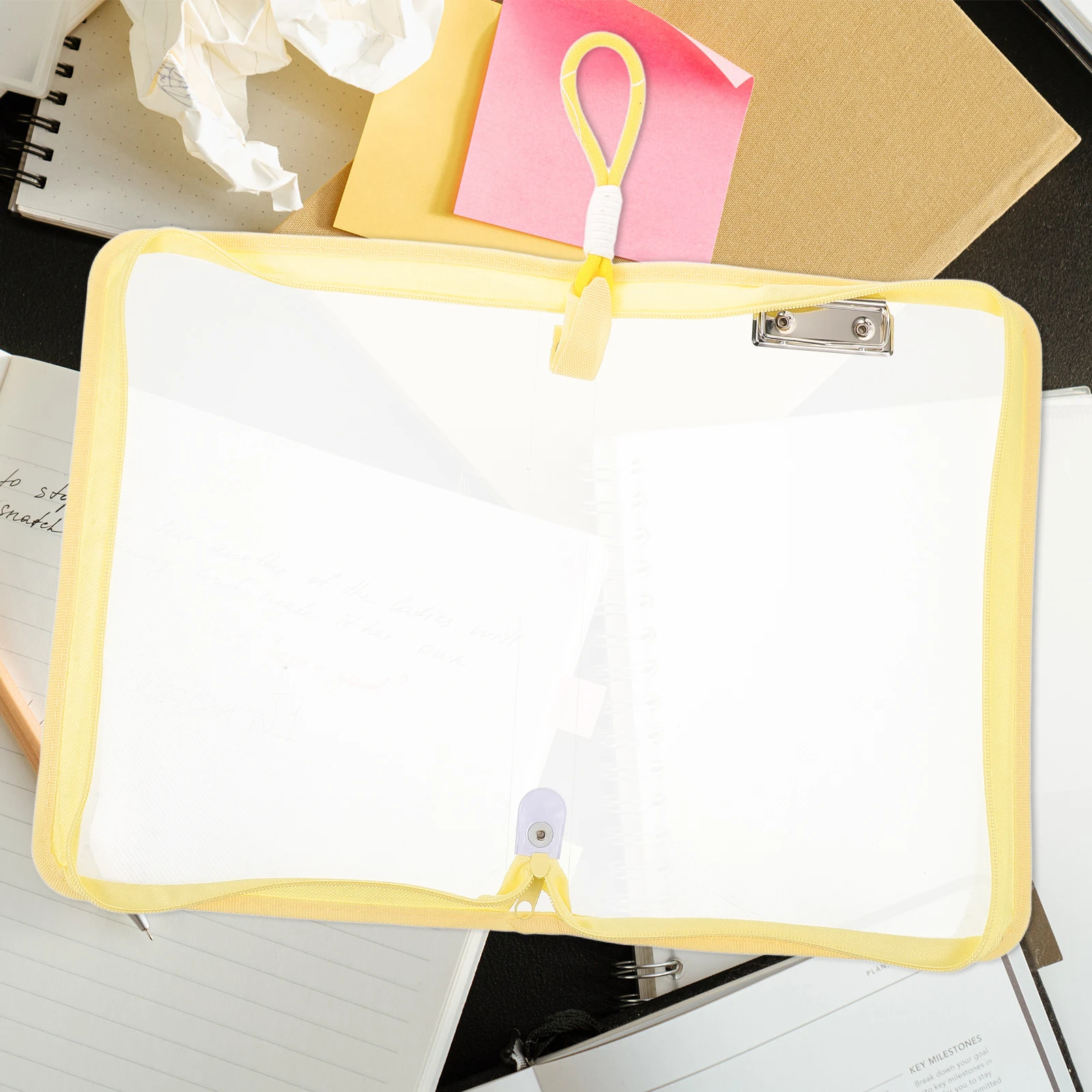 

Waterproof File Bag Stationery Pen Pencil Case Cases for Students Highlighter Plastic Classroom Man Organizer