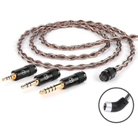 Earphone Wire with Swappable Connector 2.5/3.5/4.4mm Silver-Plated Copper OFC Copper Replacement for TRN MT1 MAX TA4
