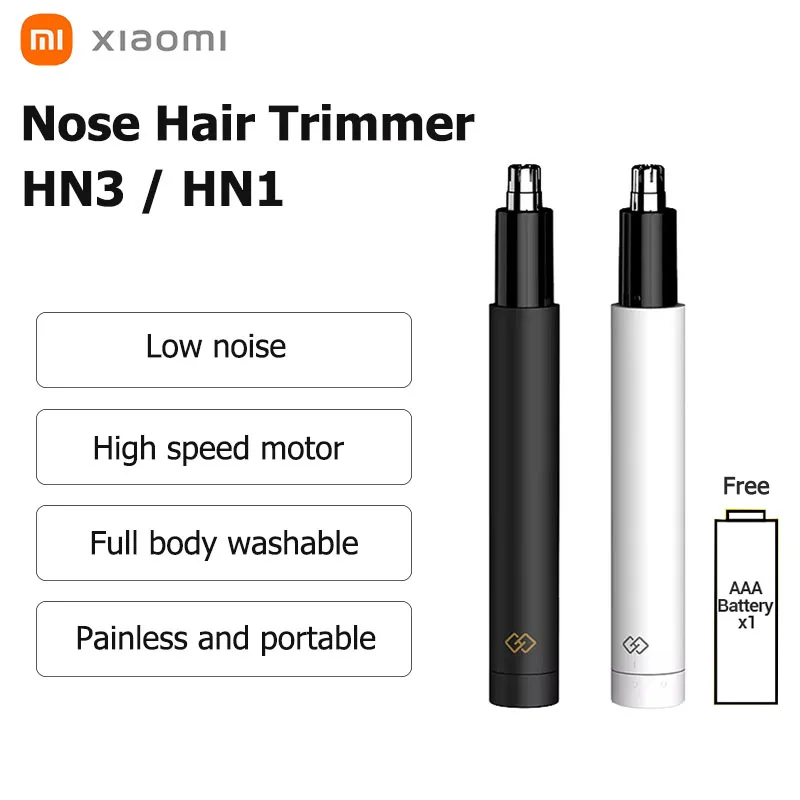 

Xiaomi Youpin Portable Nose Hair Trimmer for Men Electric Washable Ear Nose Hair Cutter Clipper Trimmer Shaver Low Noise