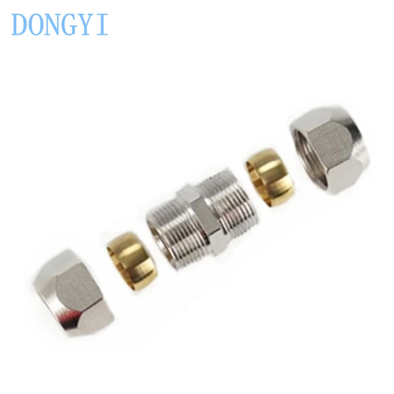 Pneumatic Connector Ferrule Joint Copper Tube Oil Tube Aluminum Tube Straight 4mm 6mm 8mm 10mm 12mm