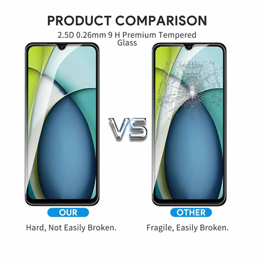 Capa de Vidro Temperado para Xiaomi Redmi Protetores de Tela, Capa Protetora, 6.71 ", A, 3x, 3A, 4G, 2Pcs