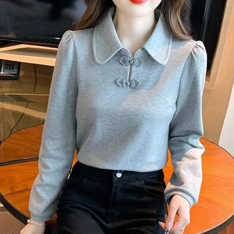 Women\'s Autumn Winter New Fashion Elegant Half High Neck Pullover Long Sleeve Solid Color Bottom Casual Western Versatile Tops