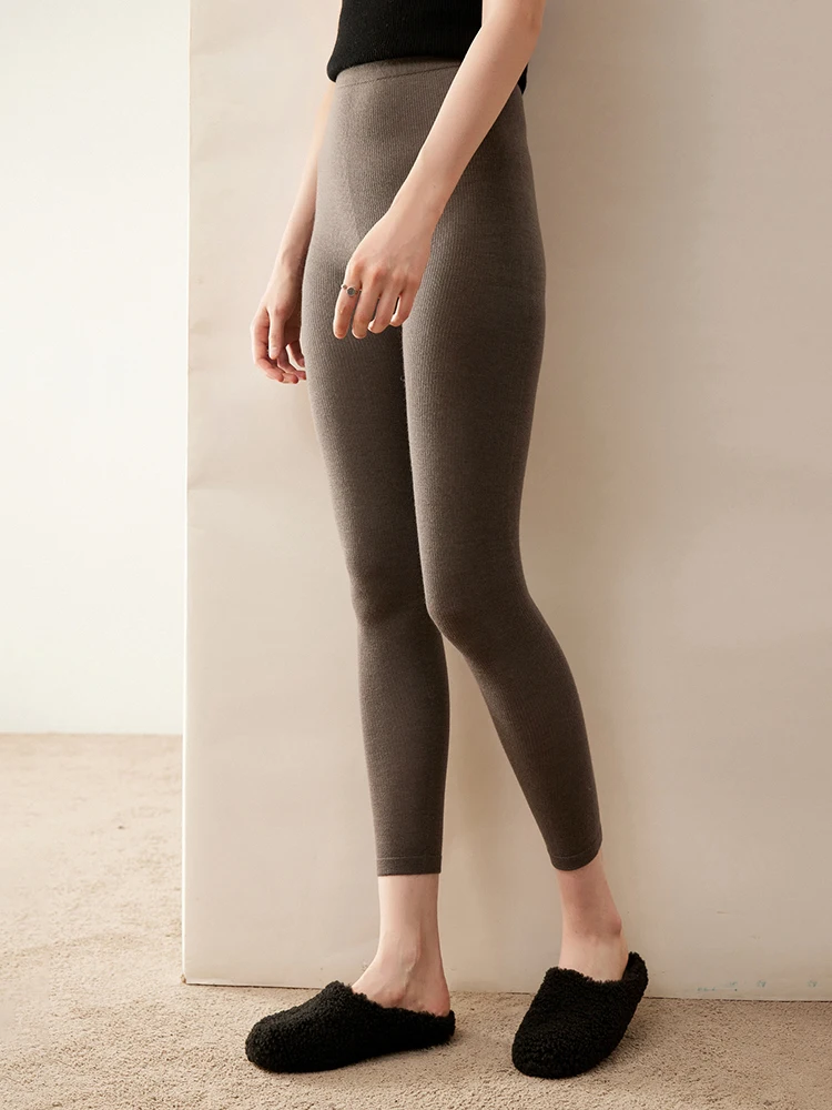 High Quality Women 100% Cashmere Legging Basic Soft elastic Pants Autumn Winter Cashmere Knitted Legging Trousers Warm Comfy