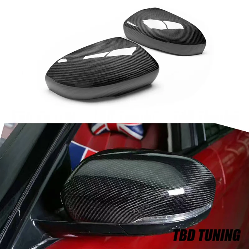 For Land Rover Range Rover Evoque Carbon Fiber Rear Side View Mirror Cover Replacement &Add On Style Mirror Cover 2012 2013