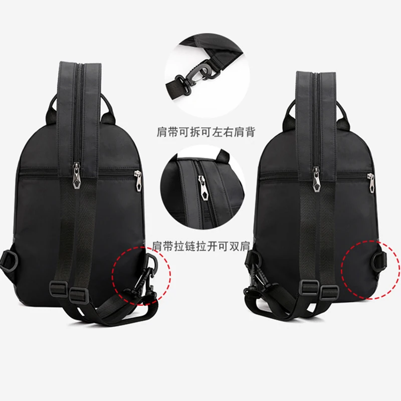 Men Backpack Rucksack Messenger Cross Body Chest Bags Military Multipurpose Travel Fashion Nylon Male Small Daypack Knapsack