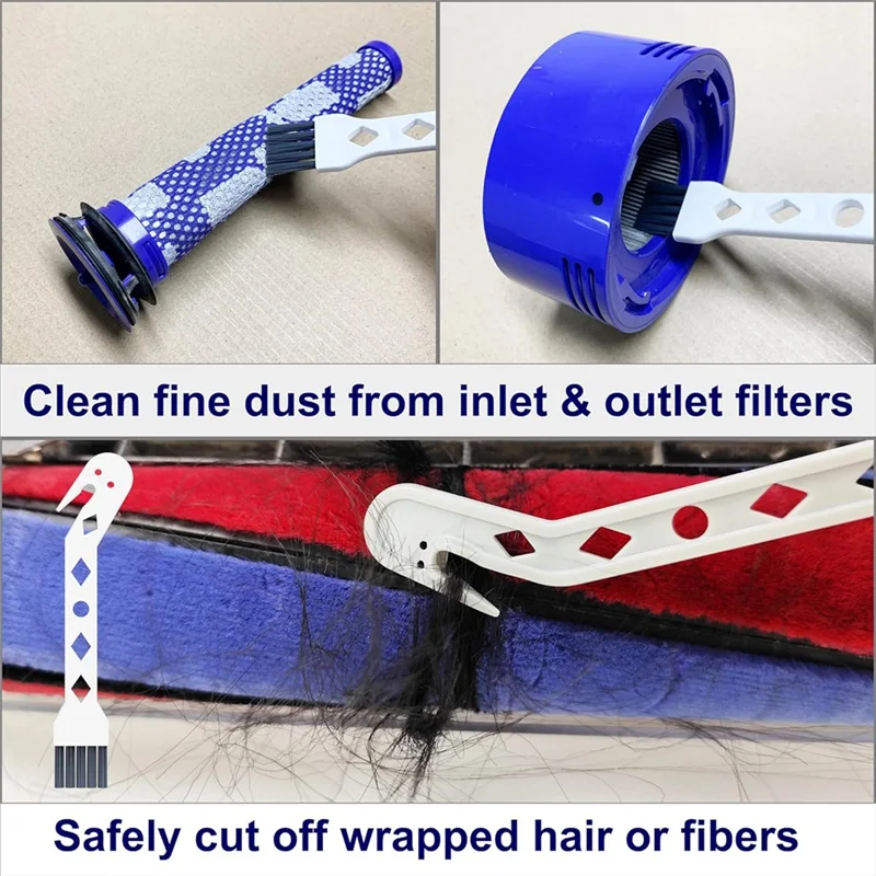 ABLU-For Dyson V7 V8 V10 V11 V15 مكانس، استبدال فرشاة بمحرك دوارة ناعمة مع الضوء الأخضر كمنظف من الخشب الصلب