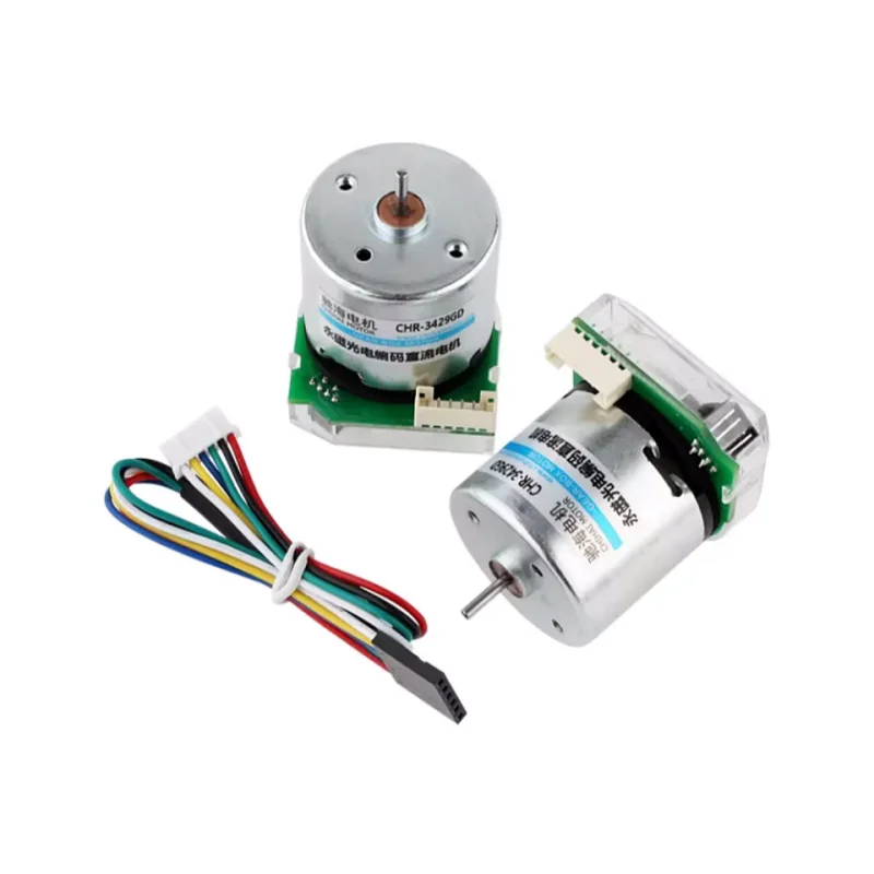 CHR-3429PE DC Photoelectric Hall Encoder Code Motor Intelligent Tracking Car 12V24V