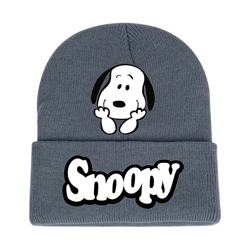 Kawaii سنوبي محبوك القبعات للرجال والنساء ، دفئا قبعة ، في الهواء الطلق غطاء محرك السيارة ، يندبروف قبعة ، قبعات عادية ، هدايا للسيدات ، لطيف الموضة ، الخريف والشتاء