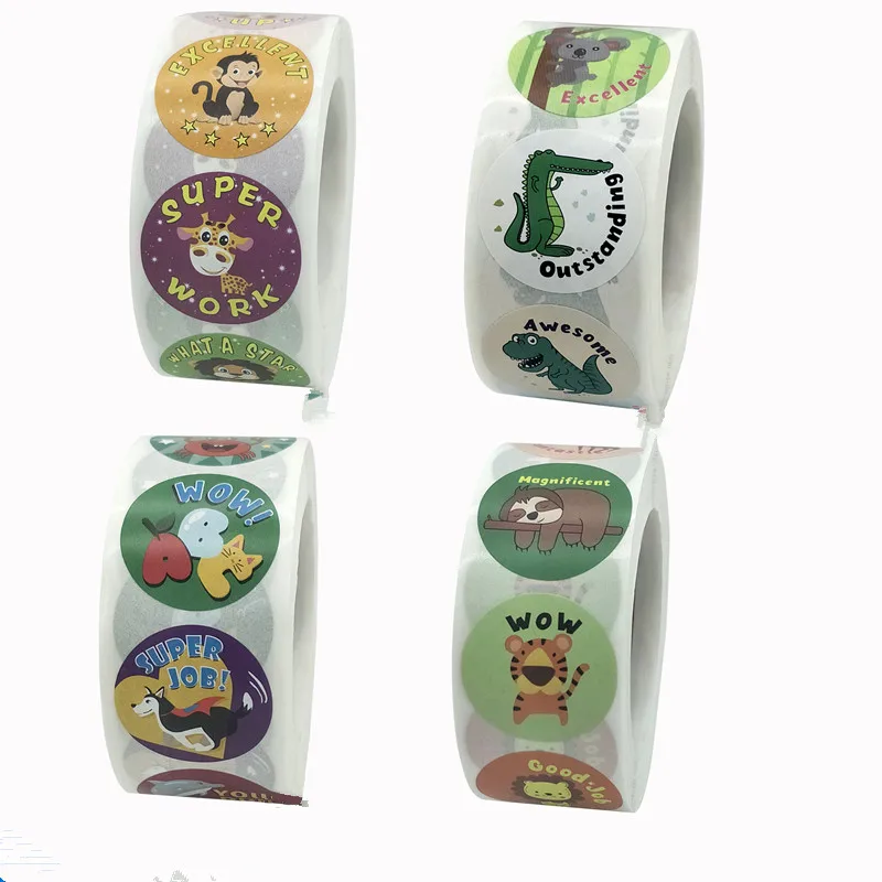 500 لطيف يونيكورن حورية البحر شكرا لك ملصقات Kawaii الاطفال الكرتون ملصق لفة لعيد الميلاد هدية ختم الأعمال الصغيرة القرطاسية