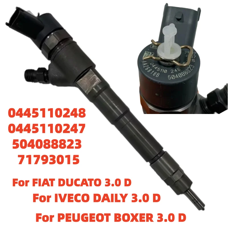 0445110248 0445110247 504088823 71793015 New Auto Parts Diesel Fuel Injector For FIAT DUCATO IVECO DAILY PEUGEOT BOXER 3.0 D