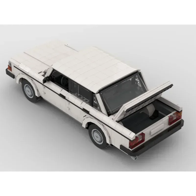 

MOC-155929White New240 Седан Спортивный автомобиль Гоночные строительные блоки Модель1711ДеталиMOC Креативные строительные блоки для мальчиков и детей на день рождения Игрушка