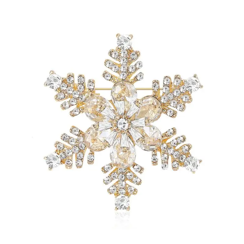 

Fashion Rhinestone Winter Snowflake Brooches For Women Unisex Christmas Pin Casual Party Accessories Friends New Year Gifts