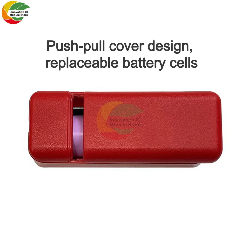 DIY Power Bank Box Flat Head Battery Charger Outer Case Plastic Shell Box with LCD Display Power Bank Case wirh Cable