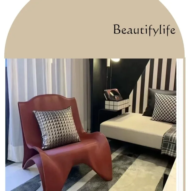 Light luxury creative fiberglass sofa chair clothing store chair reception chair resin transparent armrest furniture