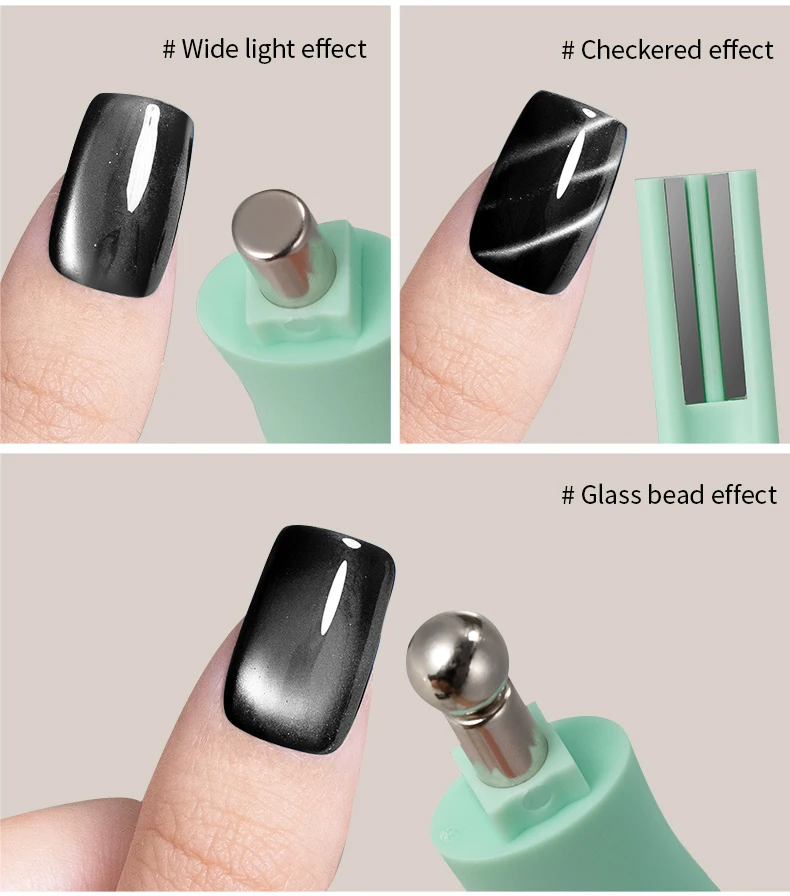 RSNAIL 4-in-1-Katzenaugen-Nagelmagnet, 3D-Liebesherz, Nagelmagnet, Werkzeug, grün, multifunktionaler Nagel-Magnetstab zum Selbermachen, Gelpolieren – Detail 7