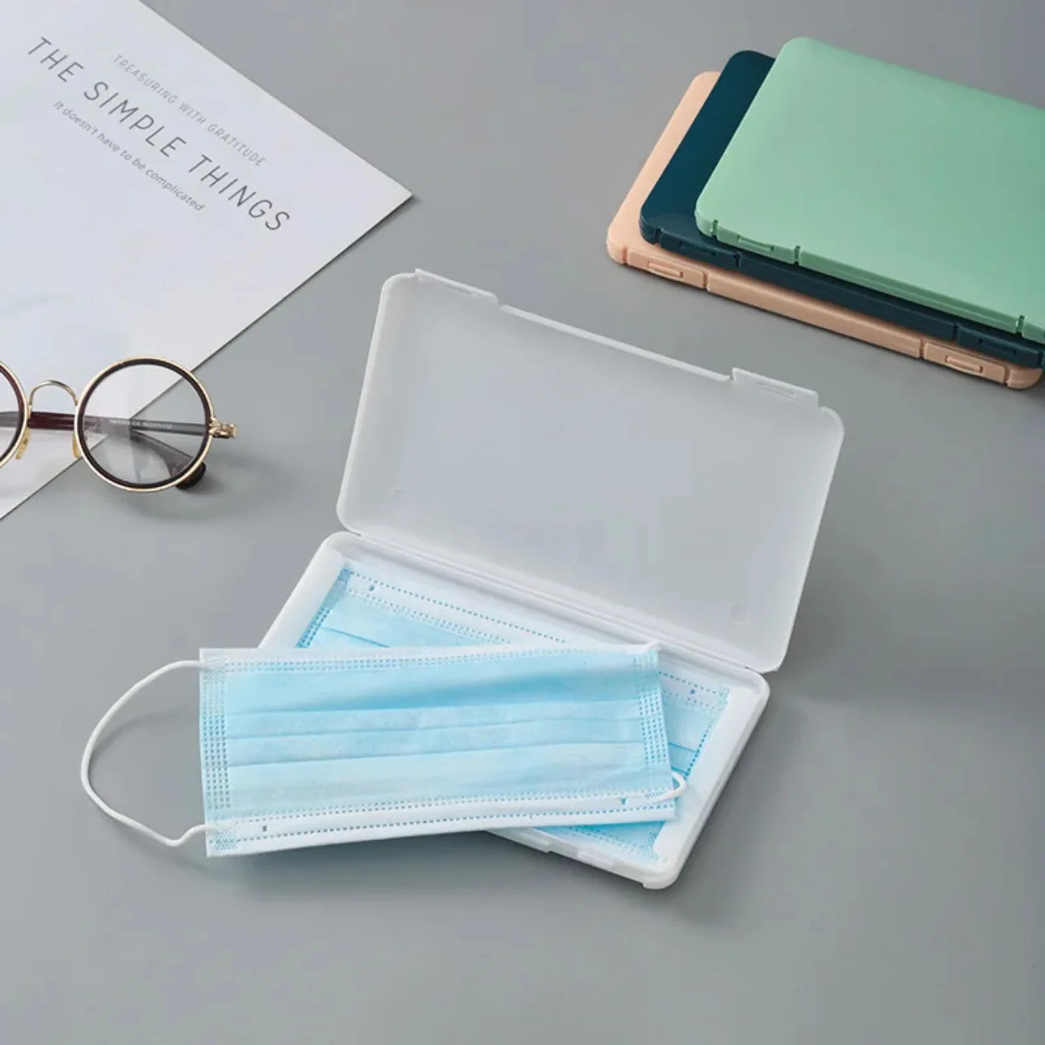 Disposable Face Mask Case Portable  Case Holder Save Mask box Face Mask Container Mask Organizer Box Surgical Mask