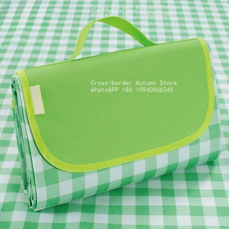 Oxford cloth plaid moisture-proof mat, grass floor mat, picnic cloth, pastoral style 200 * 145CM