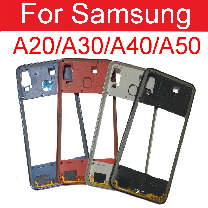 Middle Frame Housing Case For Samsung Galaxy A20 A30 A40 A50 Middle Frame Bezel Middle Plate Replacement Repair Parts