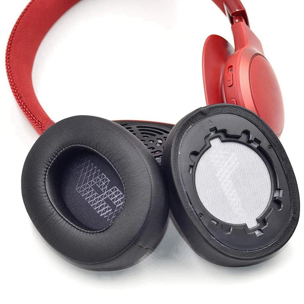 Live 500BT Bantalan Telinga Pengganti Protein Kulit dan Busa Memori Bantalan Telinga untuk JBL Live 500BT Headphone Over-Ear Nirkabel