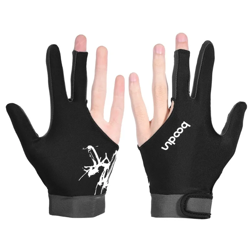 1 Pc Left Billiards Glove 3 Finger Pool Glove Ultra Silky Breathable Anti Slip Elastic 3 Finger Double Stitched Billiard Gloves