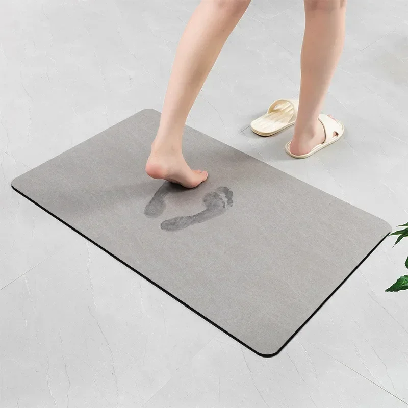 

Solid Color Bathroom Upholstered Bathroom Floor Mats Into The Door Household Non-slip Pad Water-absorbing Quick-drying Door Pad