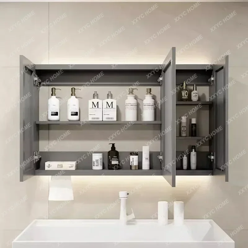 حوض غسيل معدني مرايا حمام خزانة حمام درج تخزين عرض مرايا حمام رف جدار أثاث غرفة Casa Arredo
