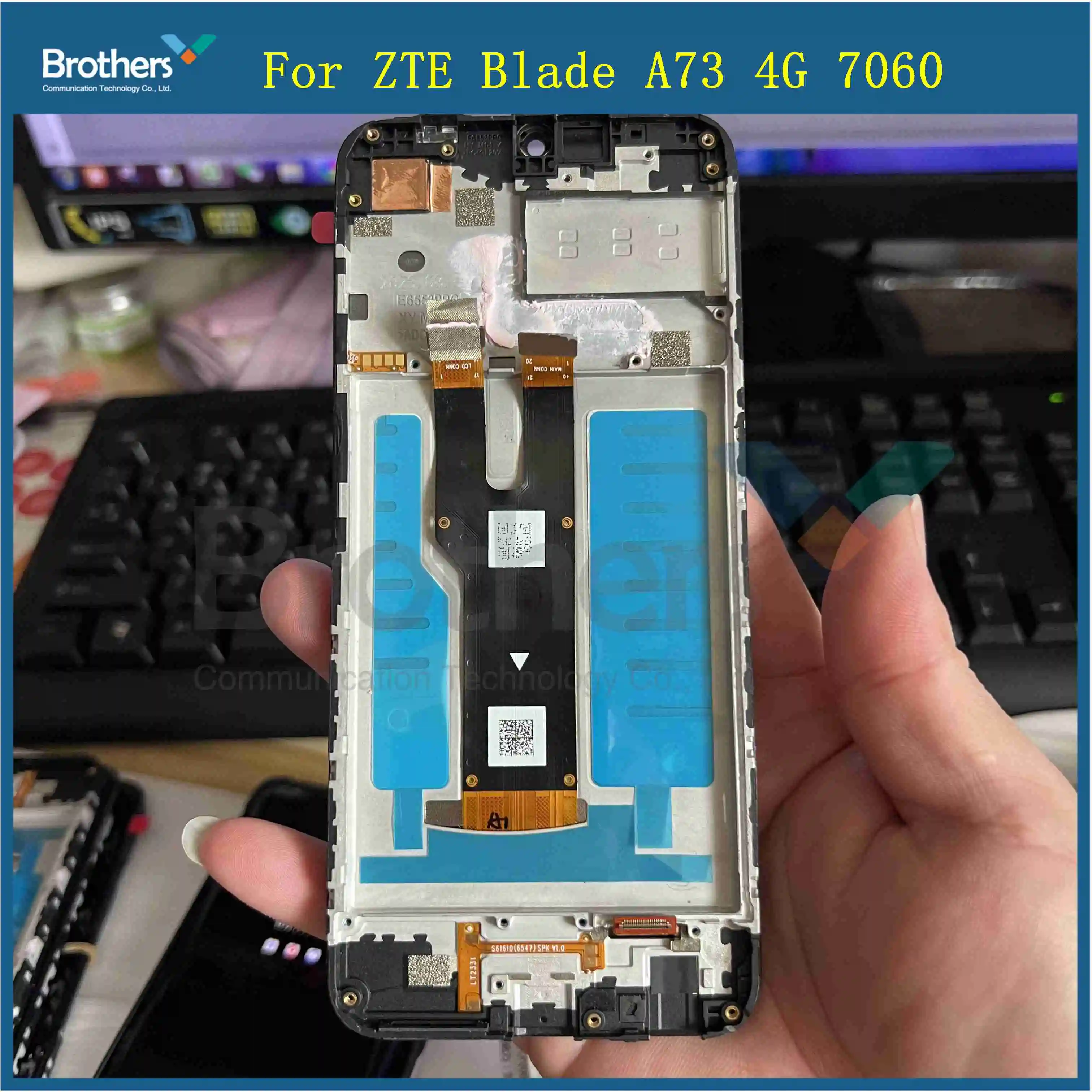 

Original For ZTE Blade V50 Smart Axon 50 Lite LCD Display Screen Touch Panel Digitizer For ZTE Blade A73 4G 7060 With Frame