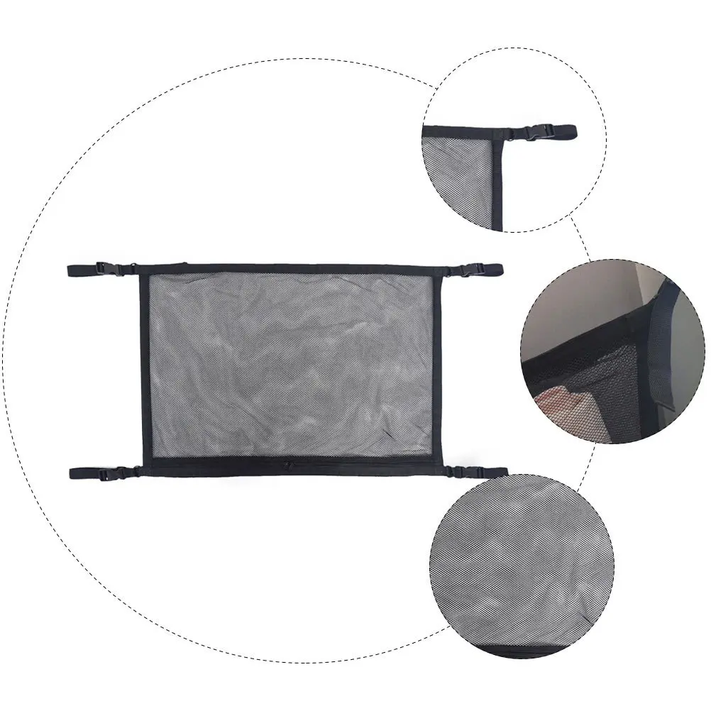 

Car Roof Storage Bag Large Capacity Polyester Mesh Net For Car Interior Organizing Groceries Phone Glasses Sports Equipment