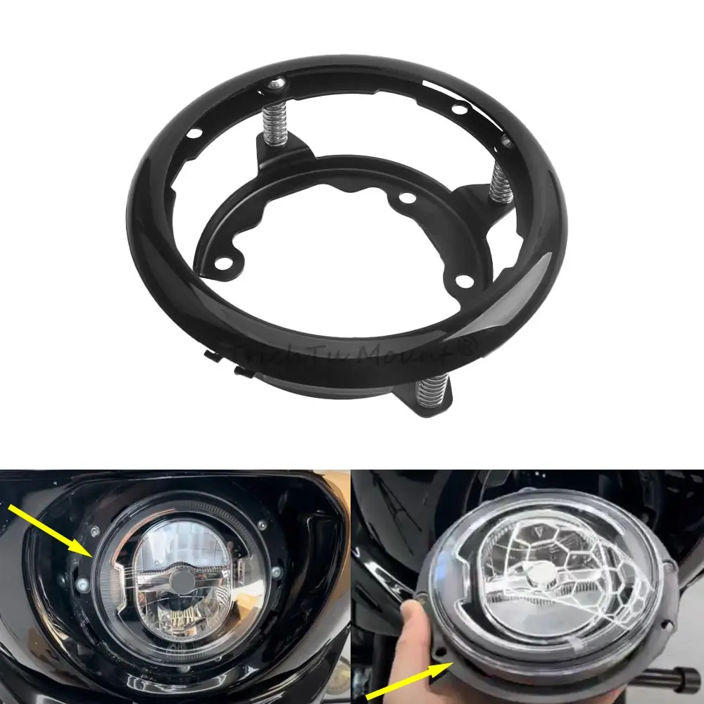 

Front Fairing Headlight Trim Ring Mounting Bracket kit for Harley Softail Low Rider ST FXLRST 2022-2025 El Diablo FXRST 2022