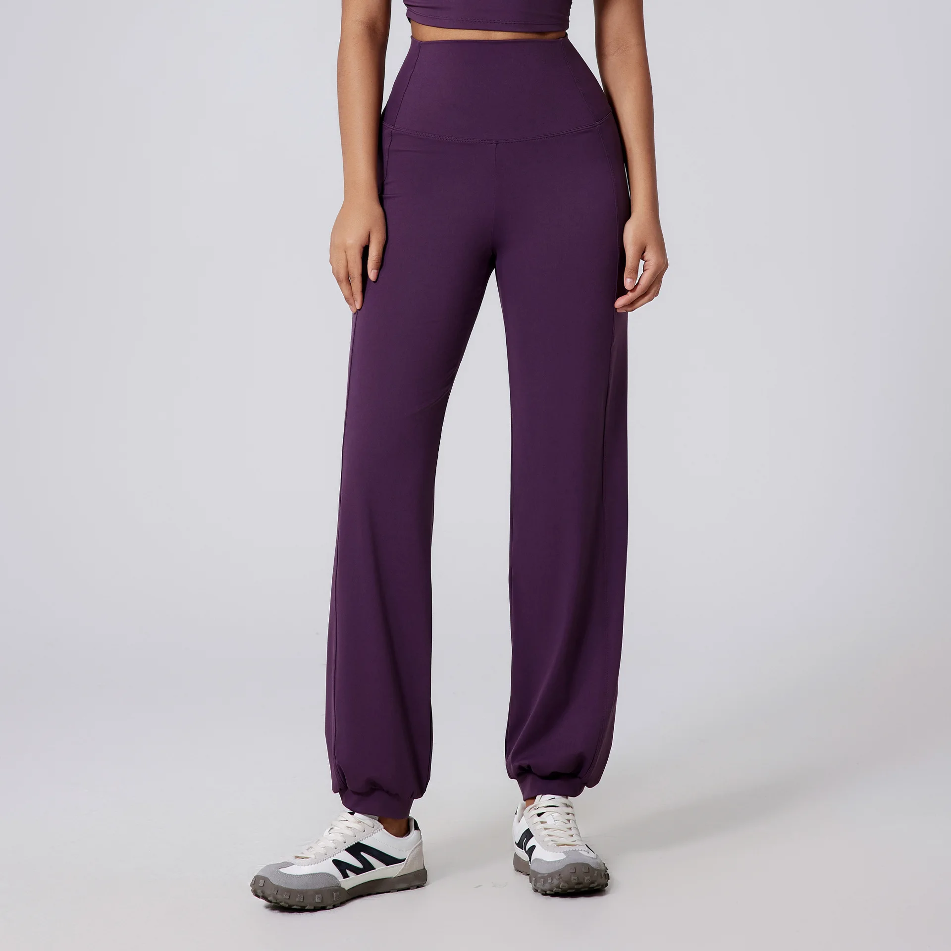 

Women's High - Waist Loose Yoga Pants, Baggy Fit Tapered Leggings, Soft Stretch Breathable Gym Workout Lounge Activewear