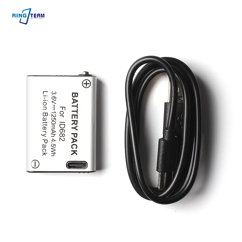 

Suitable for Panso WSWIFT/ID682 headlight battery 1250mAh, brand new with built-in Typec charging port