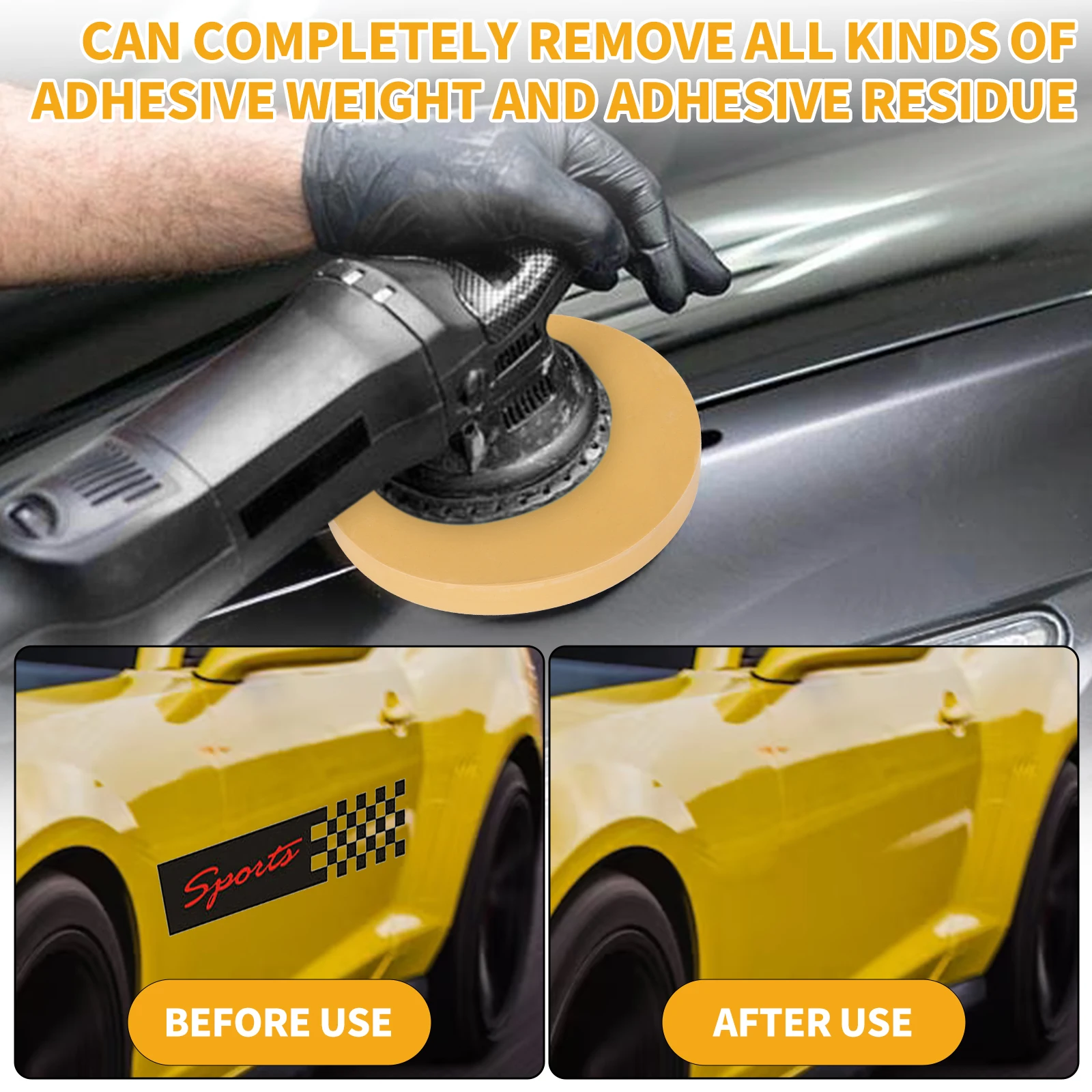 Imagem -04 - Borracha Borracha Roda Decal Removedor Remover Cola do Carro Adesivo Adesivo Decalque Auto Repair Paint Tool 90 mm