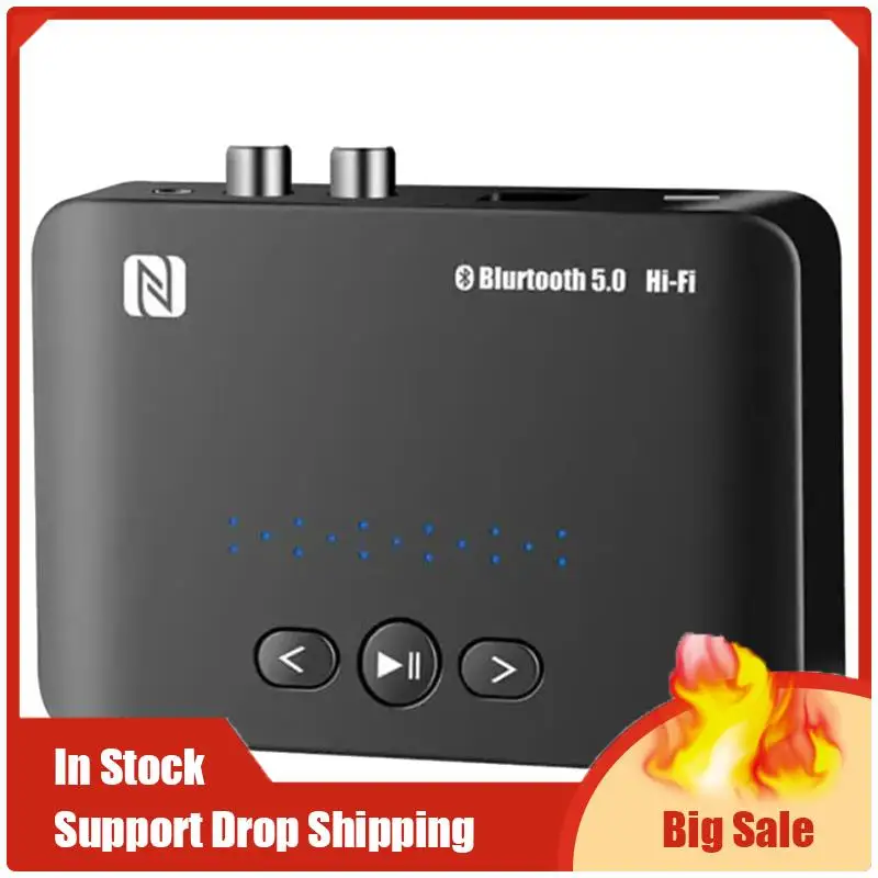 NFC Bluetooth 5.0 Receiver Transmitter Kit Stereo AUX U Disk RCA Optical Wireless Bluetooth Adapter For TV PC Car Speaker Kit
