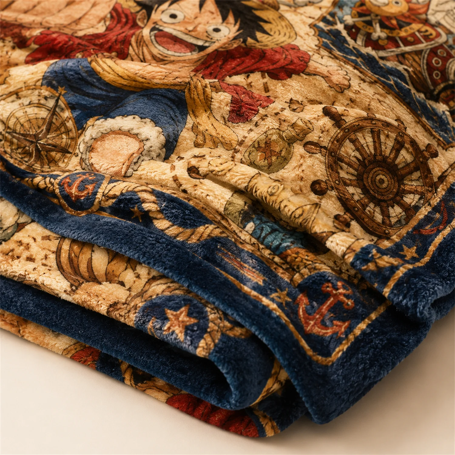 Anime One Piece Blanket Soft Fleece Throw Blanket Pirate Adventure Character Graphic Bedding Home Decor Gift for Fans - view 5