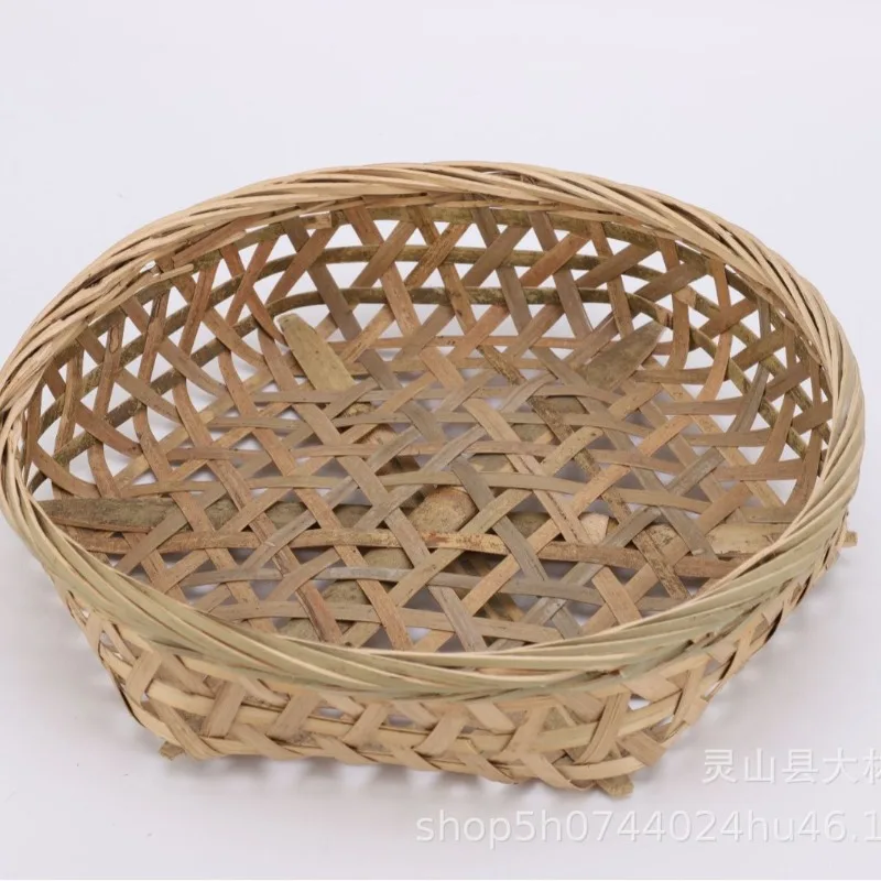 Hexagonal fruit washing vegetables drain bamboo basket steamed rice cake basket steamed bread basket