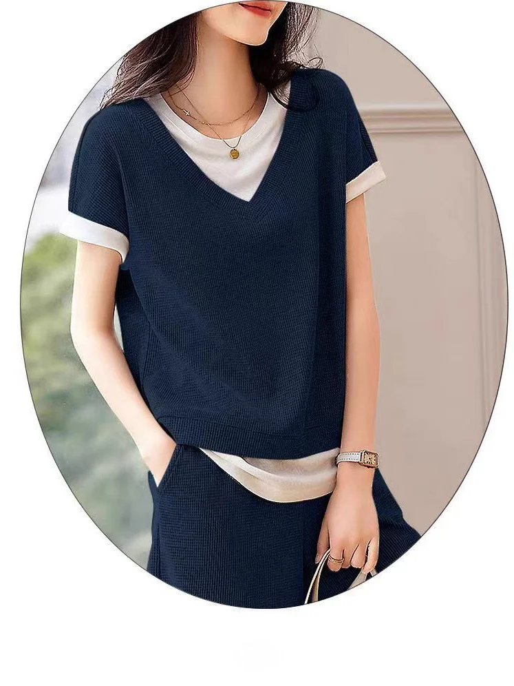 

Повседневный комплект спортивной одежды для женщин, летний новый комплект для похудения ort Sve orts, антивозрастной моющийся костюм для бега, комплект из двух предметов