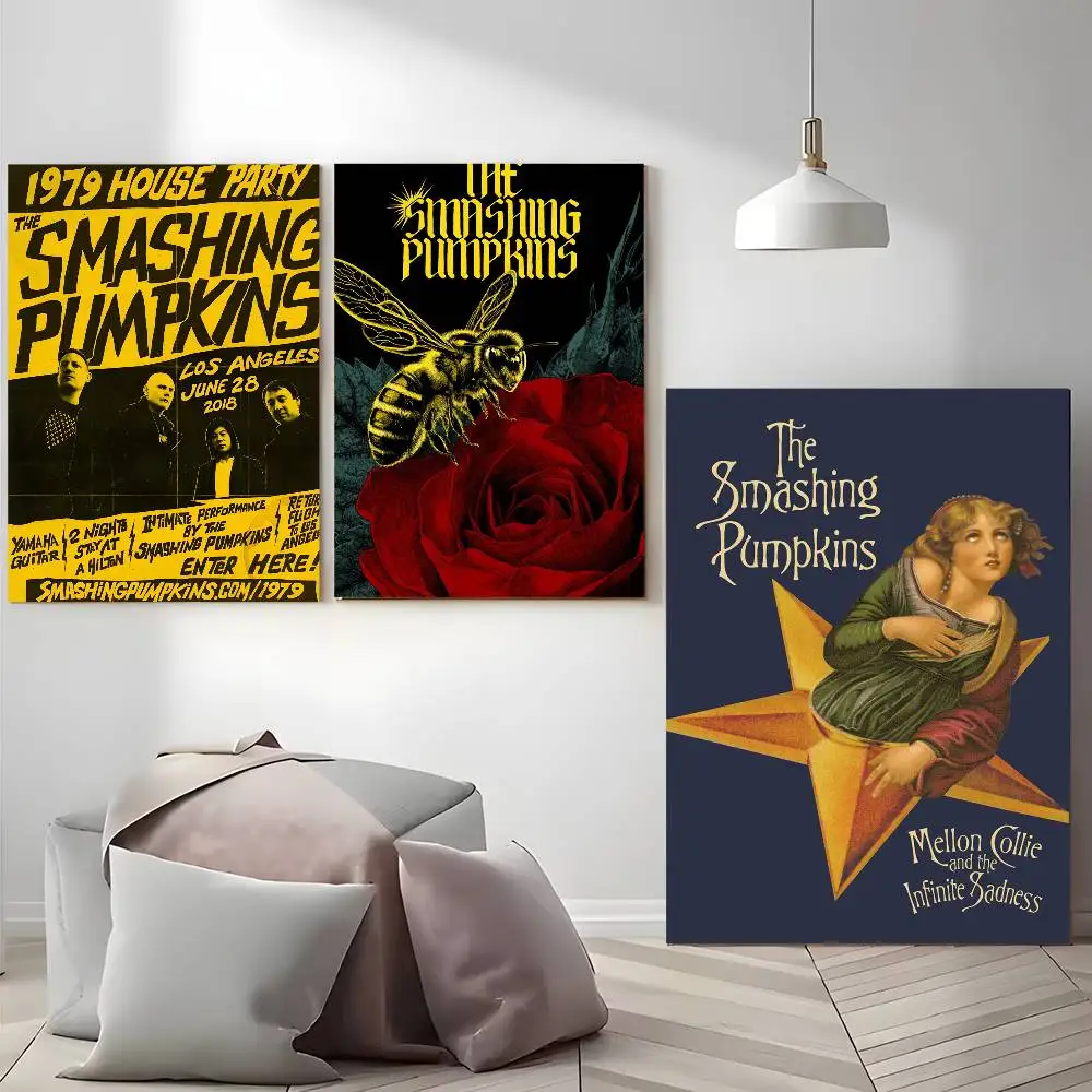 The Smashing Pumpkins Poster  Self-adhesive Art Waterproof Paper Sticker Coffee House Bar Dorm Room Wall Decor