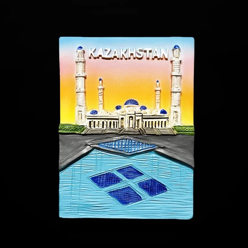 Казахстан, наклейки на холодильник, центральная Азия, сувениры для путешествий, Астана (1, магниты на холодильник, украшение дома, свадебные подарки