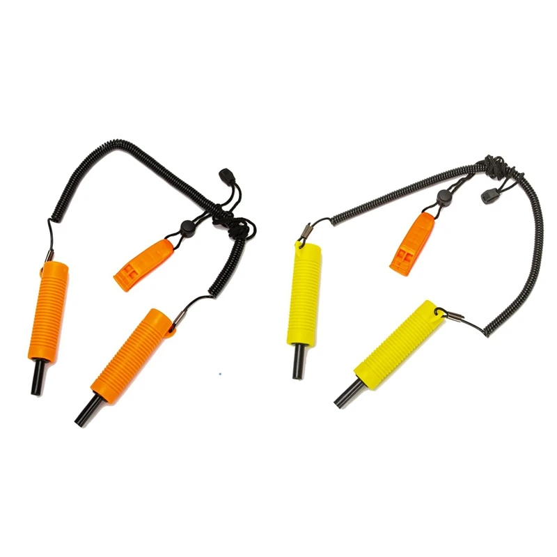 Retractable Ice Pick Ice Fishing Safety Pick Ice Breaking Accessories Fishing Rescue Safety Cone Ice Fishing Orange Easy To Use